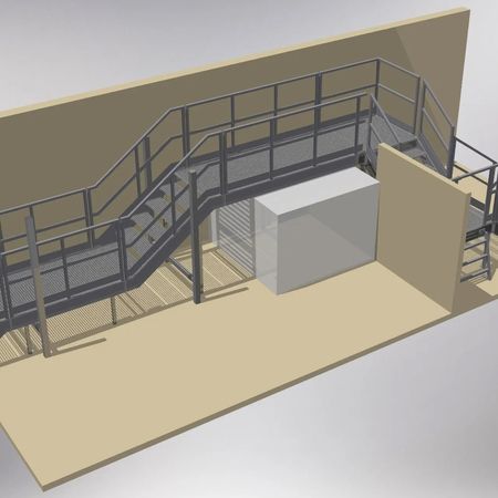 Stahlbau / Metallbau - Treppe / Geländer
